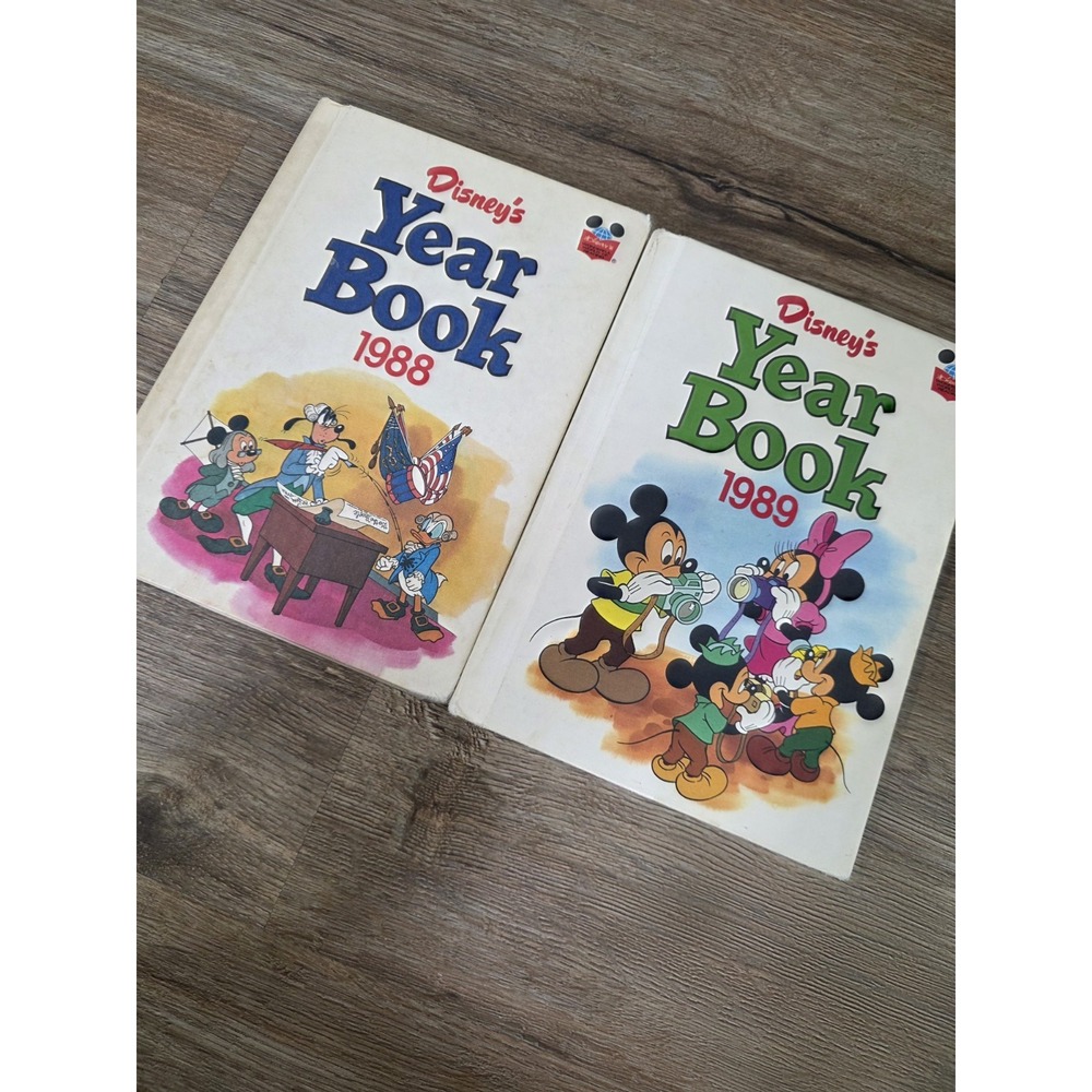 Disney's Year Book Bundle of 2 1988 1089 Hardcover